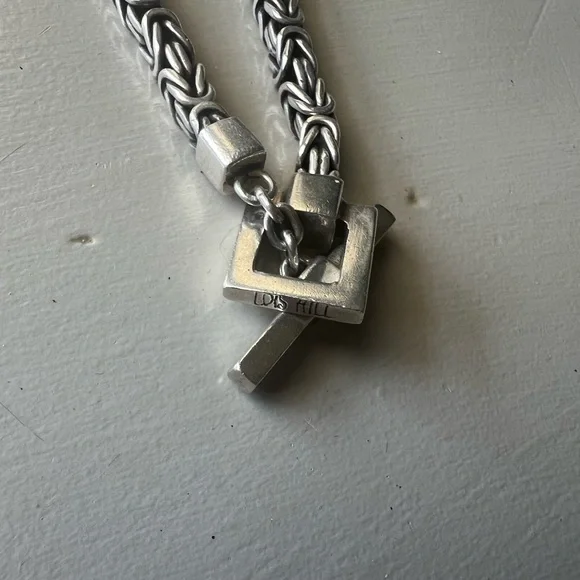 *🛍️😍Designer Lois Hill Early 90’s Vintage Byzantine Solid Sterling Necklace! - Picture 3 of 6